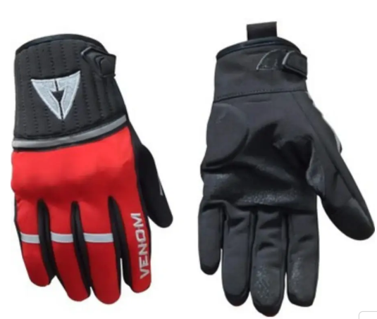 VENOM 9015 Kırmızı Kışlık Korumalı Motosiklet Eldiveni
